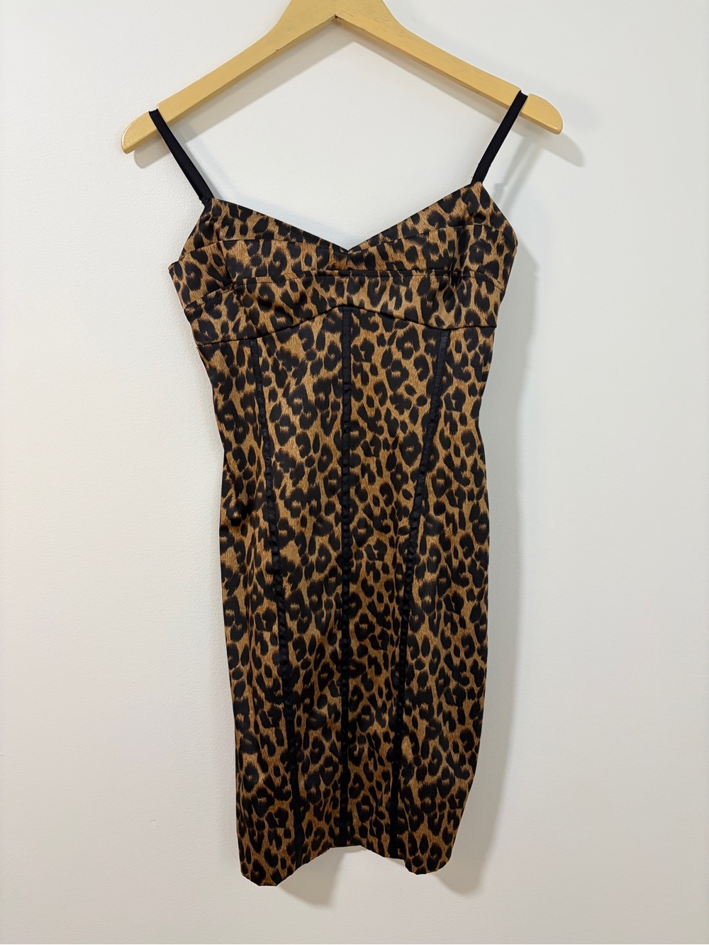 Tally Weijl Leopard Print Y2K Bodycon Dress Corset Bustier Mini Size S